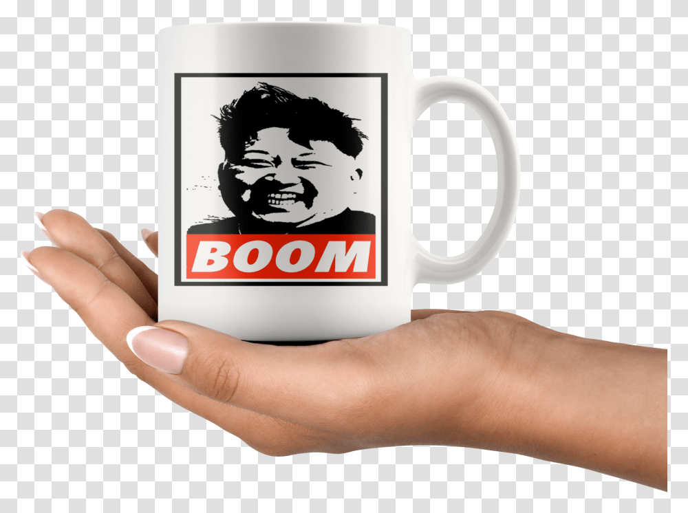 Kim Jong Un Boom MugData Zoom Cdn, Coffee Cup, Person, Human Transparent Png