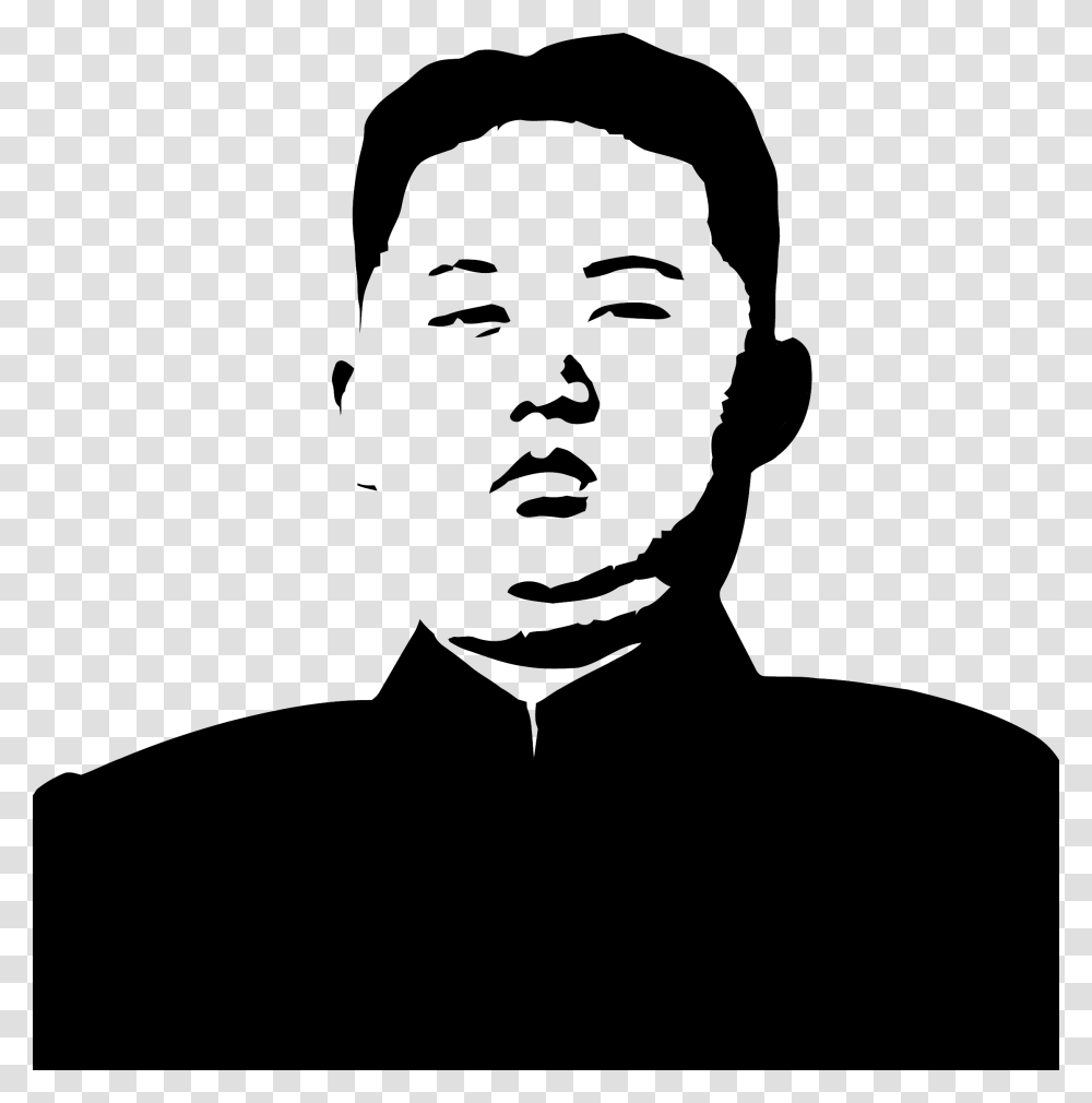 Kim Jong Un, Celebrity, Stencil, Person, Human Transparent Png