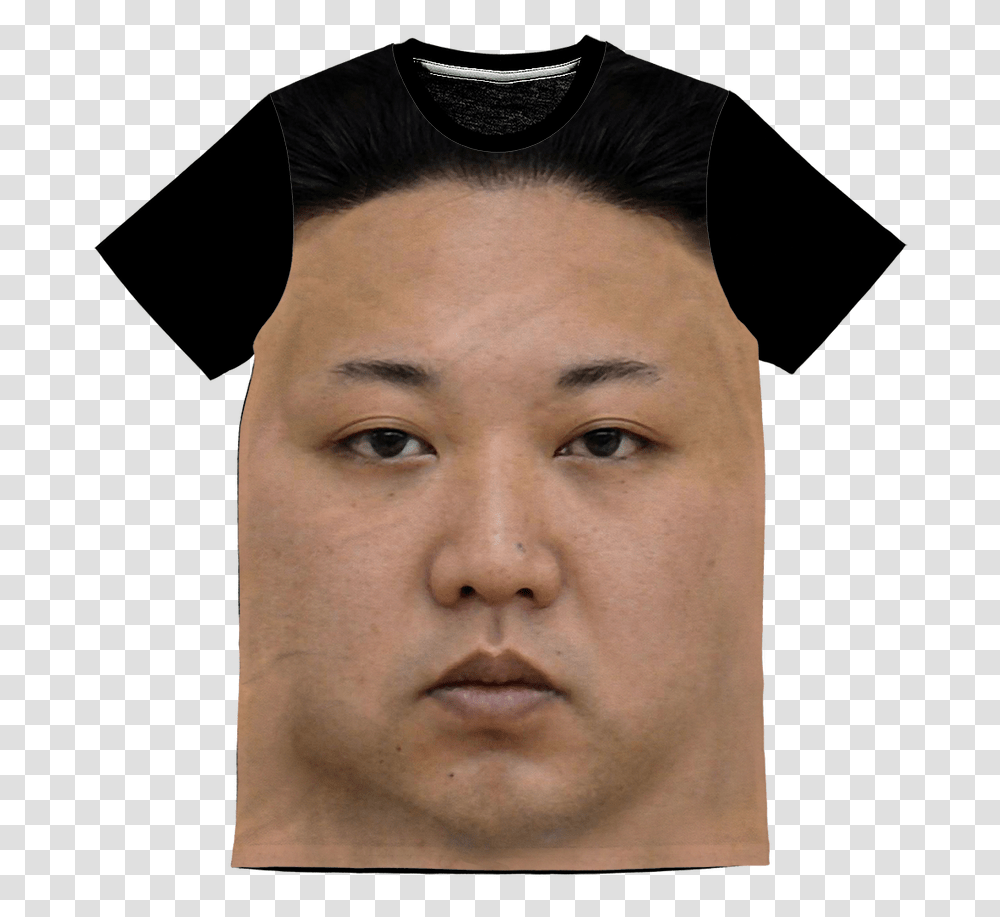 Kim Jong Un Classic Sublimation Panel T Shirt Kim Jong Un Pas, Head, Face, Person, Human Transparent Png