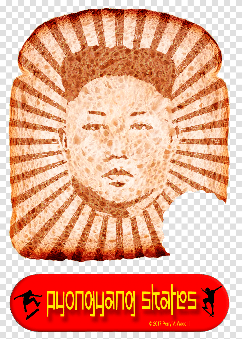 Kim Jong Un Toast Graphic Art By Perry V Wade Illustration, Rug, Bread, Food, French Toast Transparent Png