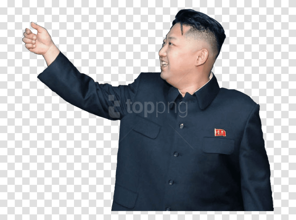 Kim Jong Un White Background, Person, Shirt, Finger Transparent Png