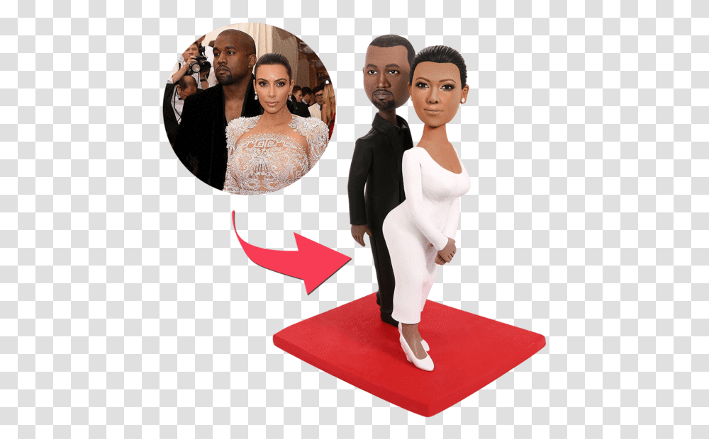 Kim Kardashian Bobblehead, Person, Human, Figurine, Fashion Transparent Png
