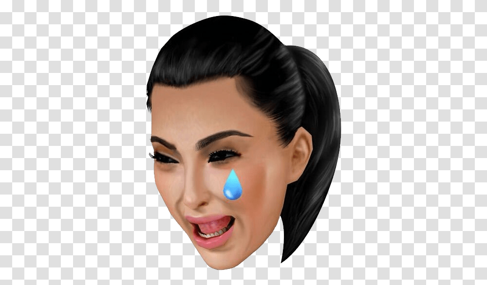 Kim Kardashian Emoji, Face, Person, Human, Head Transparent Png