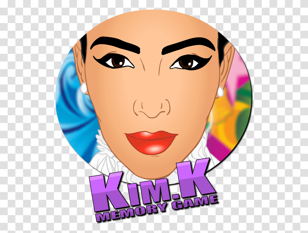 Kim Kardashian Memory Puzzle Poster, Face, Person, Head, Advertisement Transparent Png