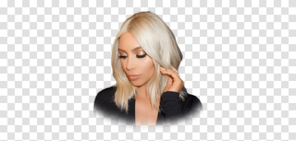 Kim Kardashian To Achieve Her Much Kim Kardashian Instagram Vs Reality, Hair, Blonde, Woman, Girl Transparent Png