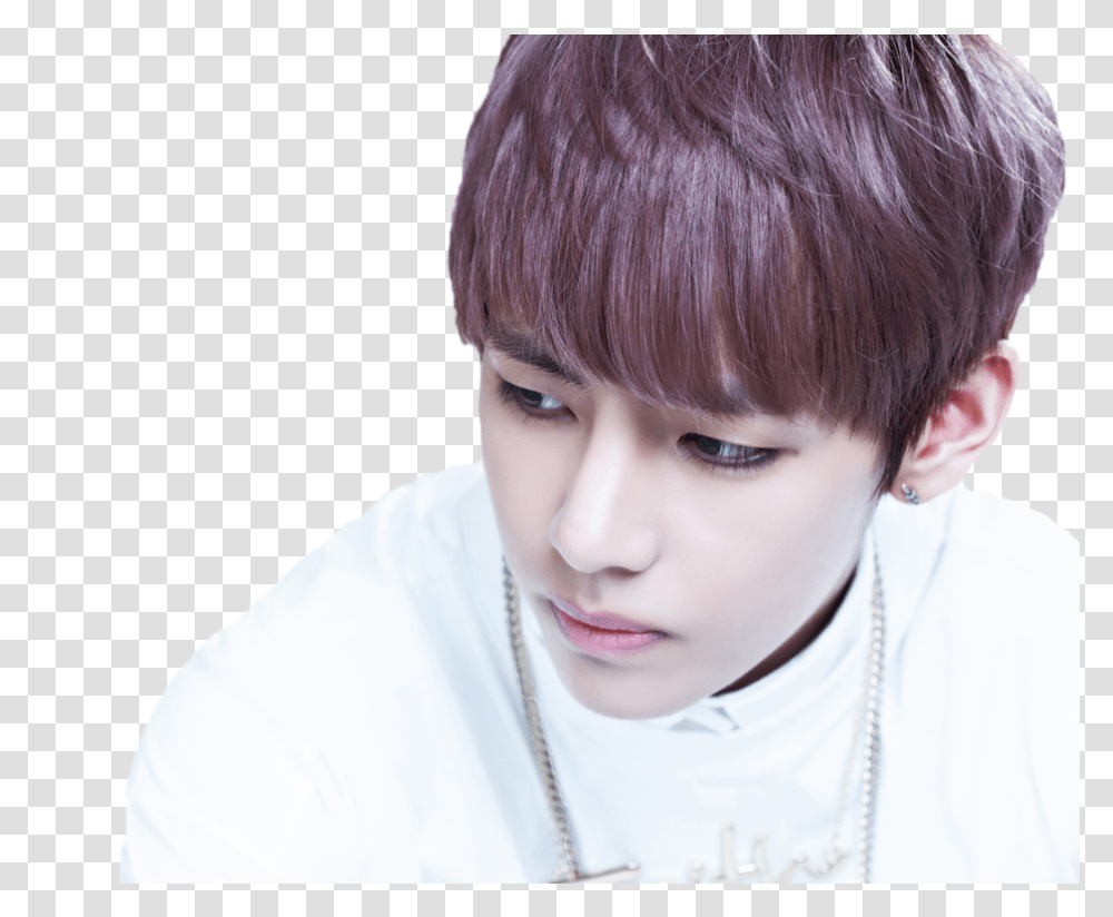 Kim Mostly Bts Hair Toupee Happy Birthday Bts V, Person, Face, Sleeve Transparent Png