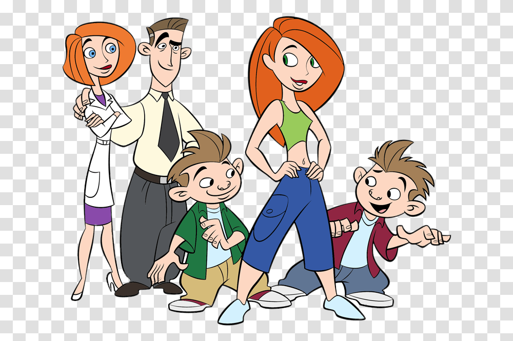 Kim Possible And Family Kim Possible James Possible, Person, Human, People, Book Transparent Png