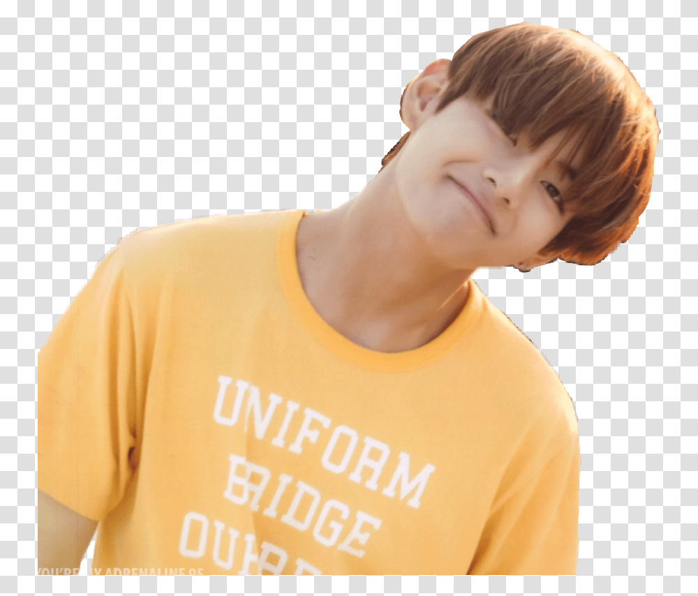 Kim Taehyung In Yellow Download Taehyung Yellow Aesthetic, Apparel, Person, Human Transparent Png