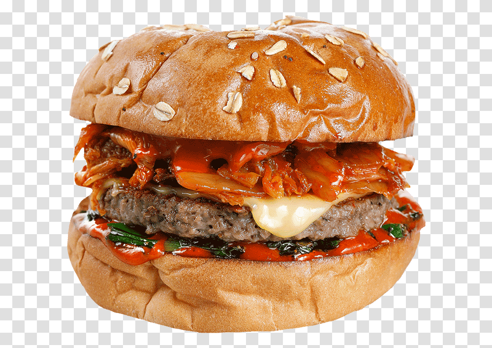 Kimchi Cheeseburger, Food Transparent Png
