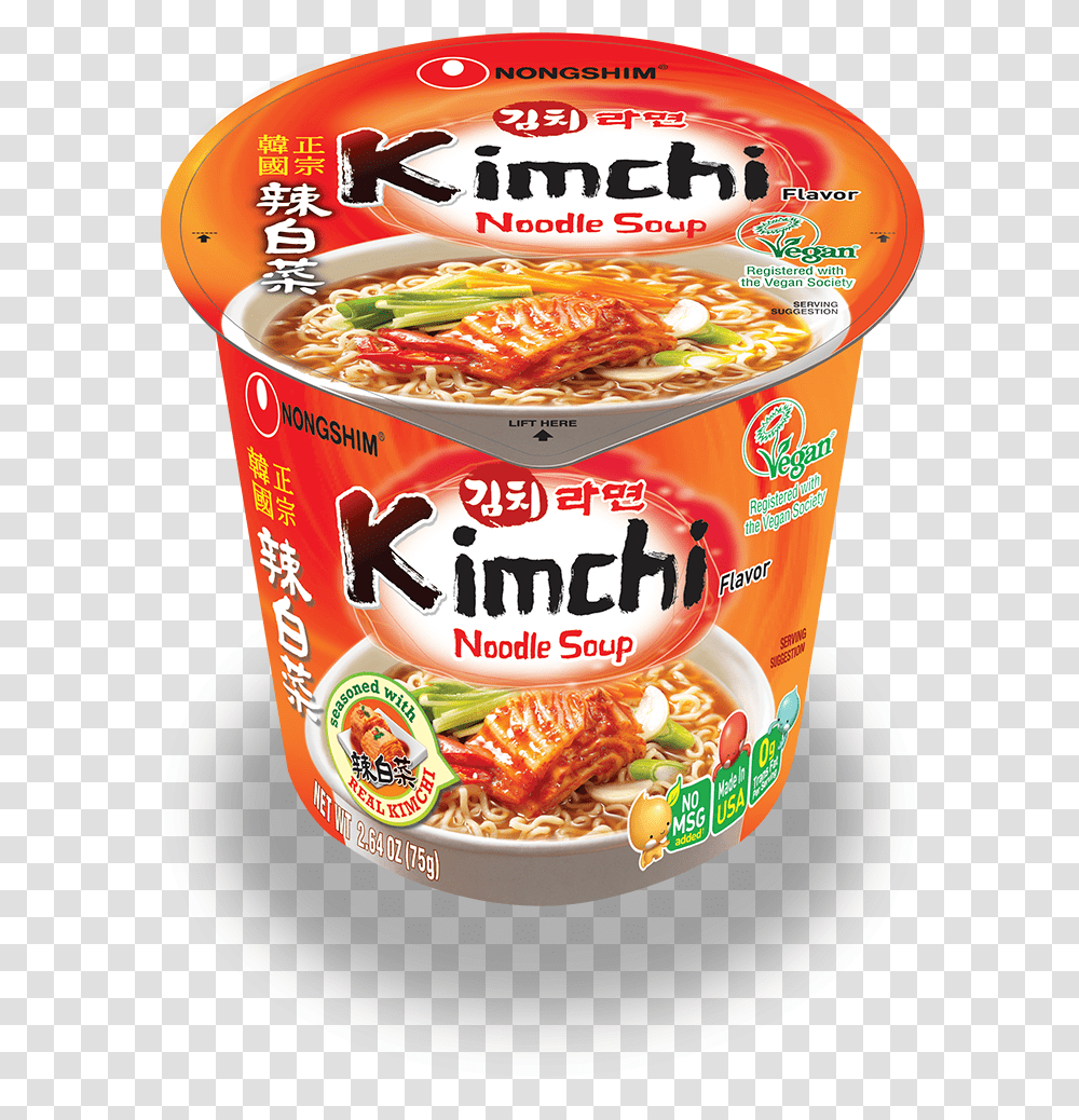 Kimchi Clipart Nongshim Kimchi Noodle Soup Cup, Food, Aluminium, Tin, Burger Transparent Png