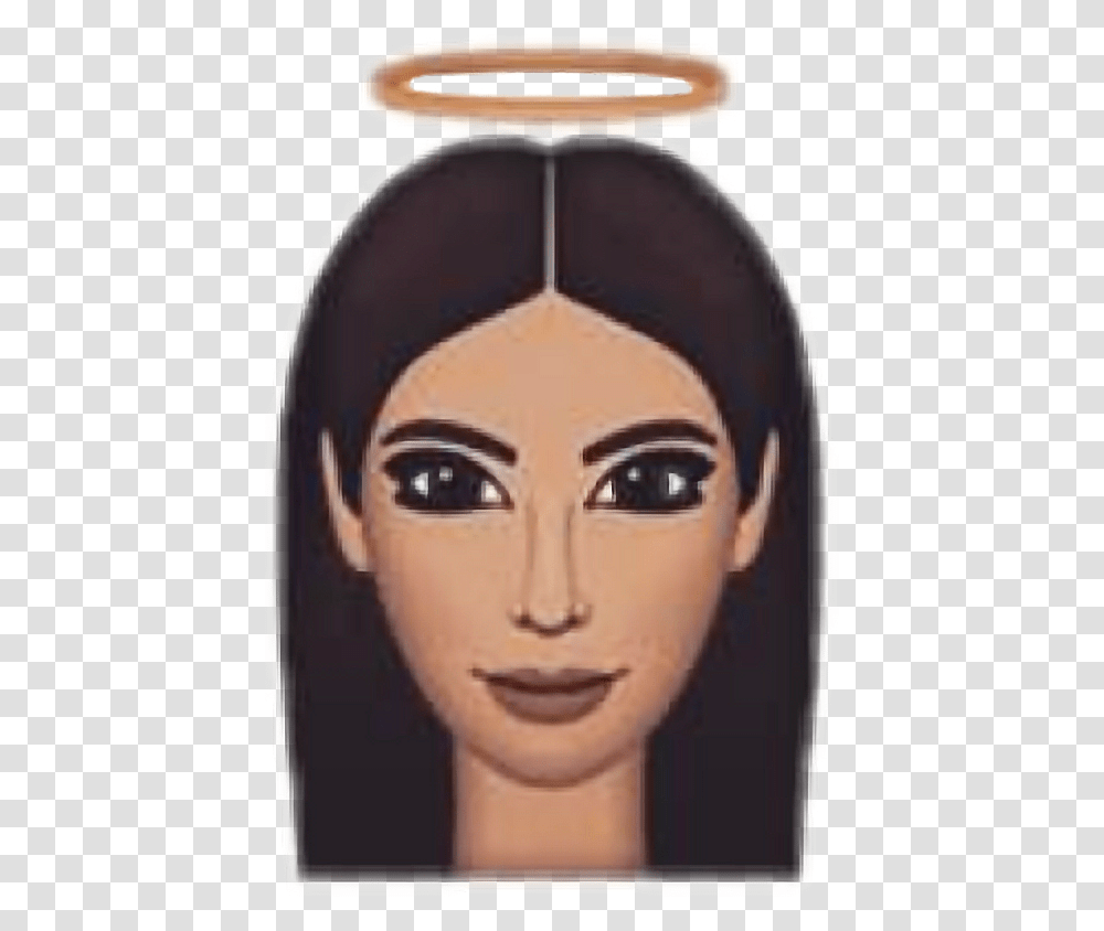 Kimoji Kim Kardashian Kimkardashian Angel Nimb Emoji Kimoji, Face, Person, Human, Head Transparent Png