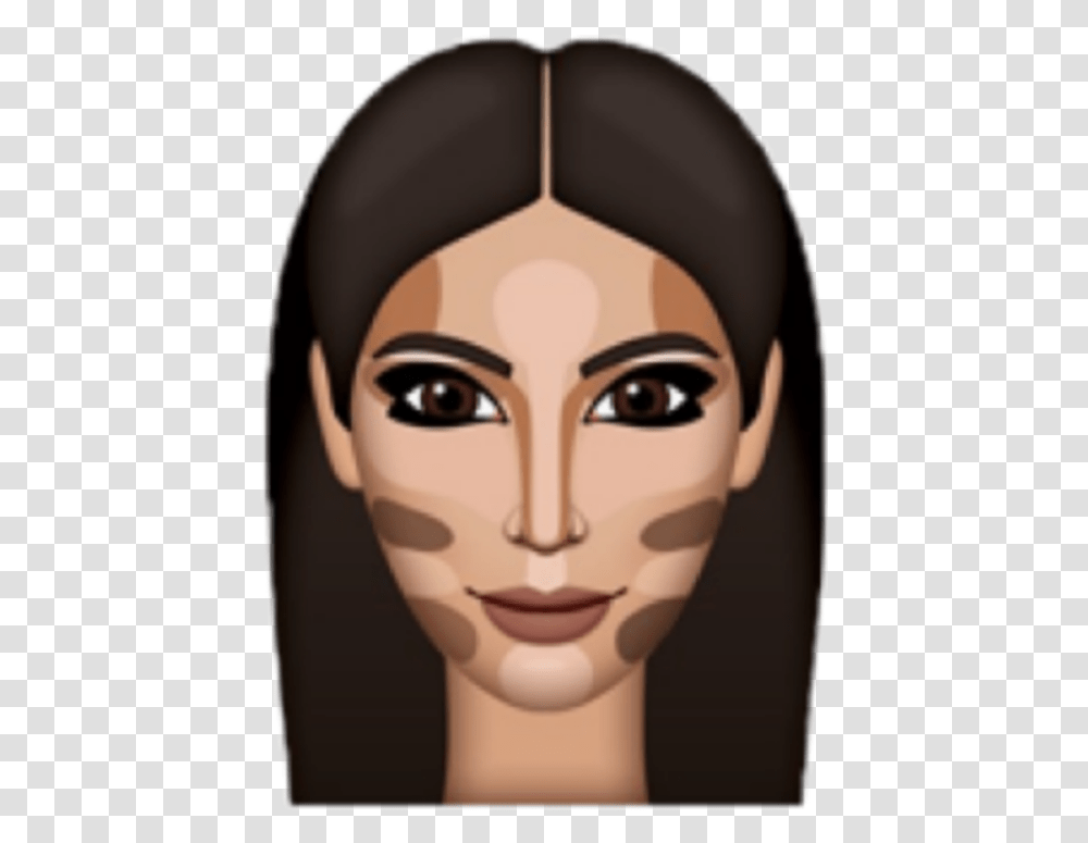 Kimoji Kimkardashian Kim Kardashian Jenniferart Kim Kardashian Emoji, Face, Head, Smile, Portrait Transparent Png