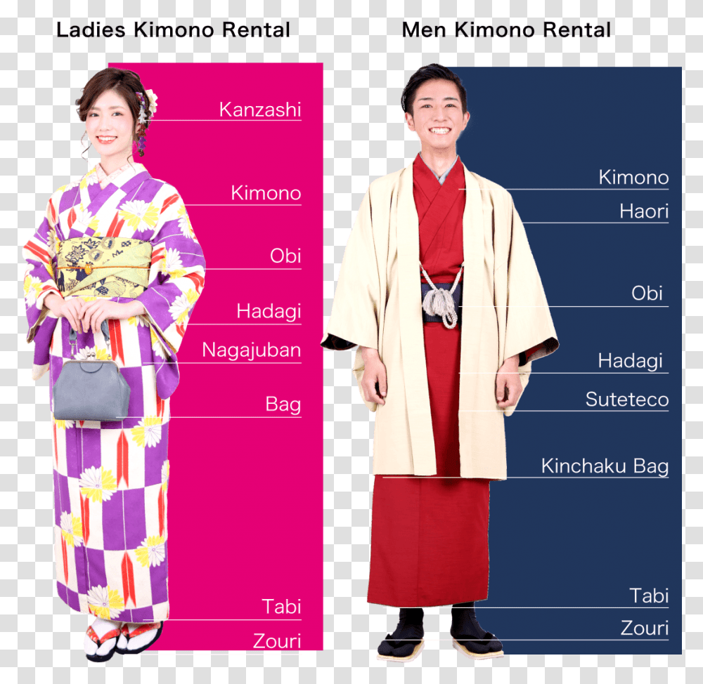 Kimono Male And Female, Apparel, Robe, Fashion Transparent Png