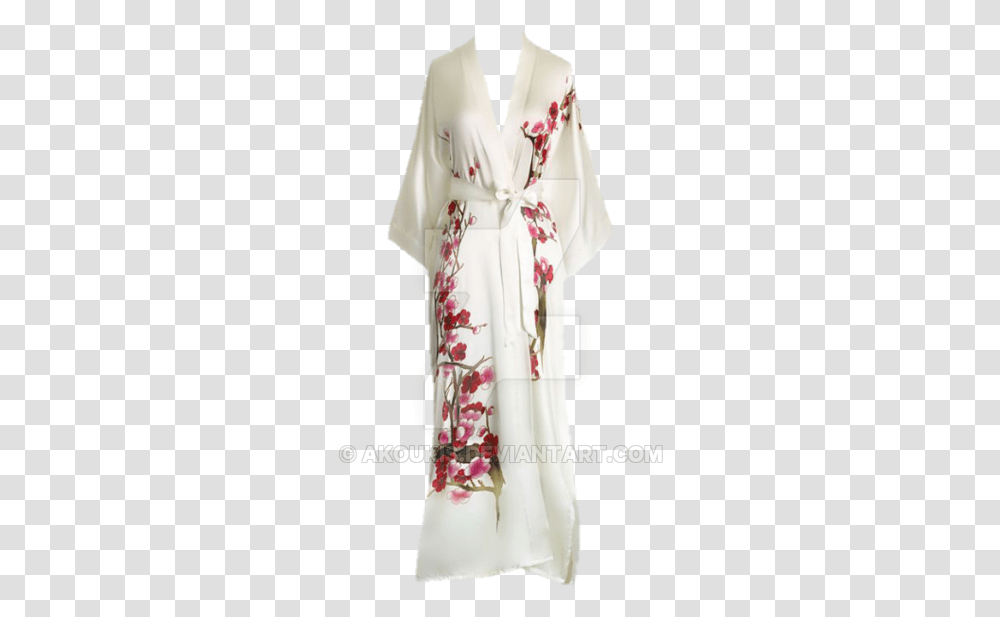 Kimono Silk Kimono With Cherry Blossom, Apparel, Robe, Fashion Transparent Png