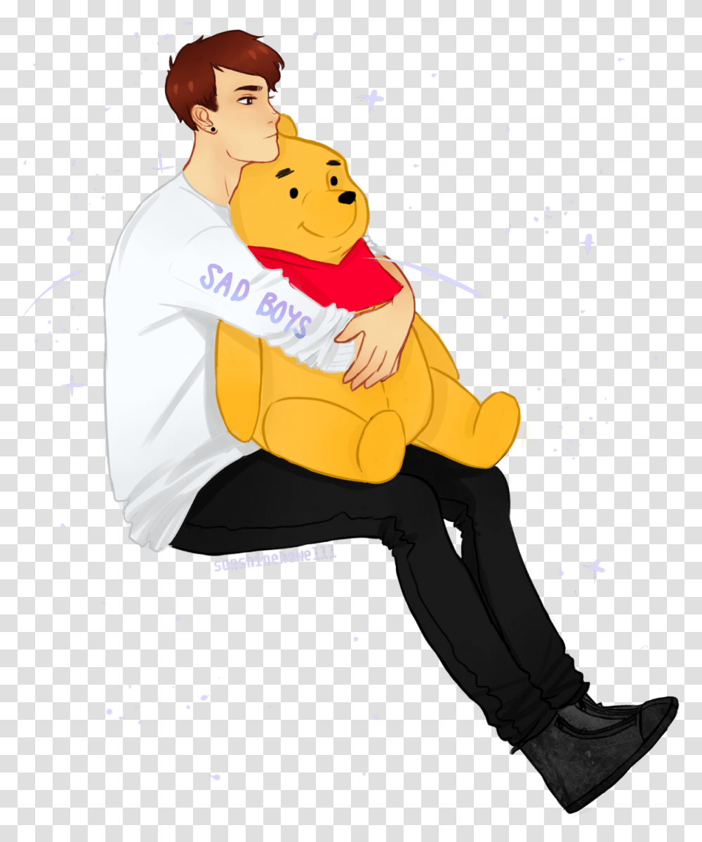 Kind Of A Re Draw Of This Winnie The Pooh Crying Sad, Person, Outdoors Transparent Png