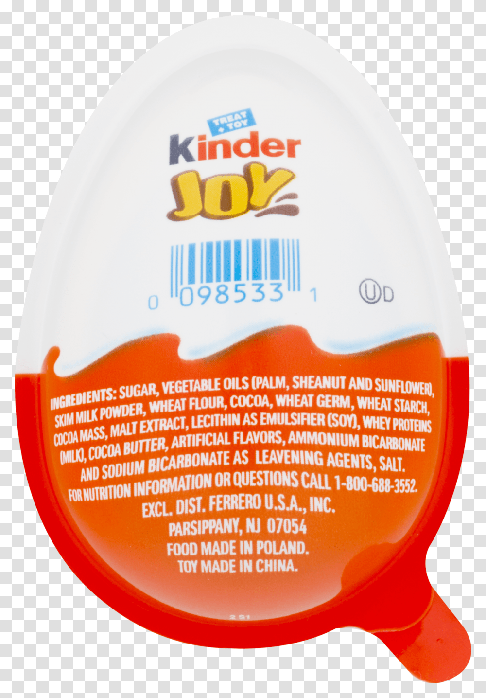 Kinder Joy Egg Nutrition Facts Bottle Label Beer Transparent Png 