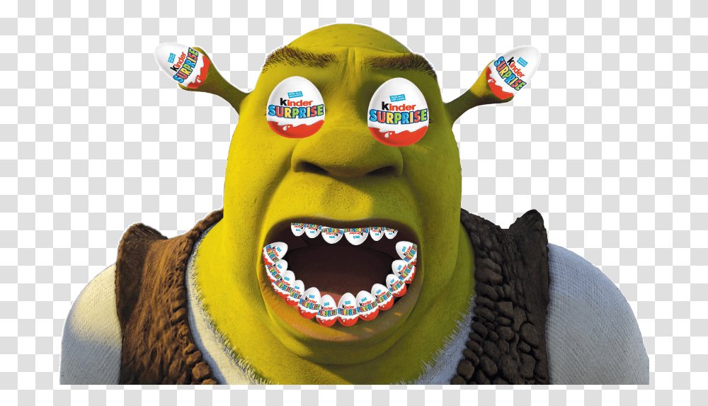 Kinder Surprise Shrek Background, Jaw, Teeth, Mouth, Beak Transparent Png