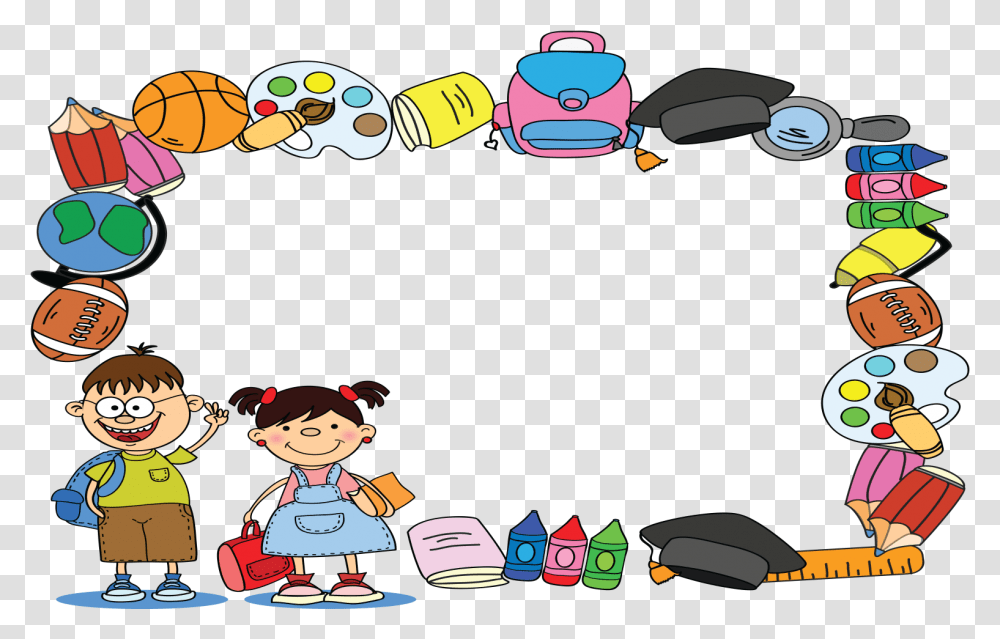 Kindergarten Clipart Certificate School Kids Border Design, Meal, Food, Drawing Transparent Png