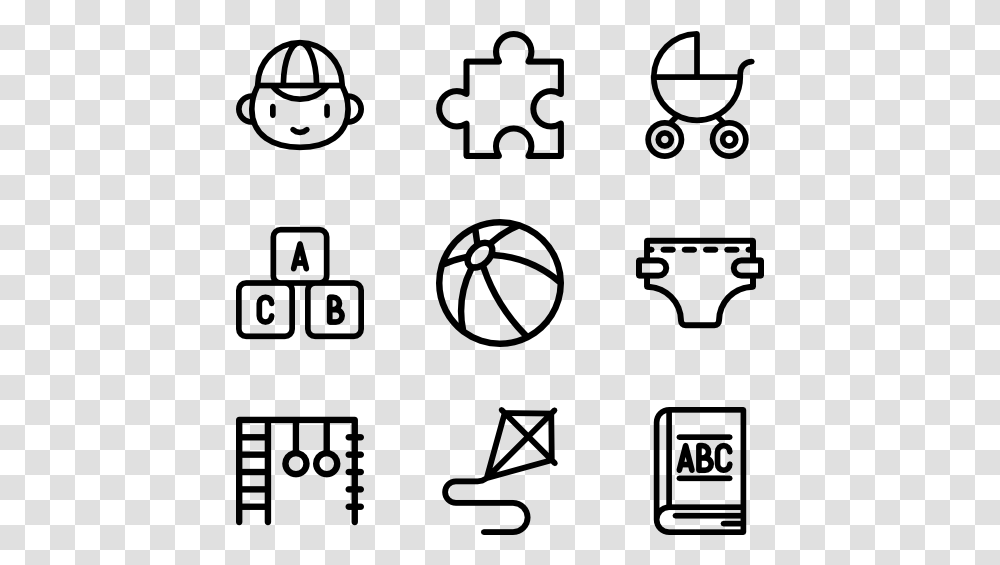 Kindergarten Collection Design Icons Vector, Gray, World Of Warcraft Transparent Png