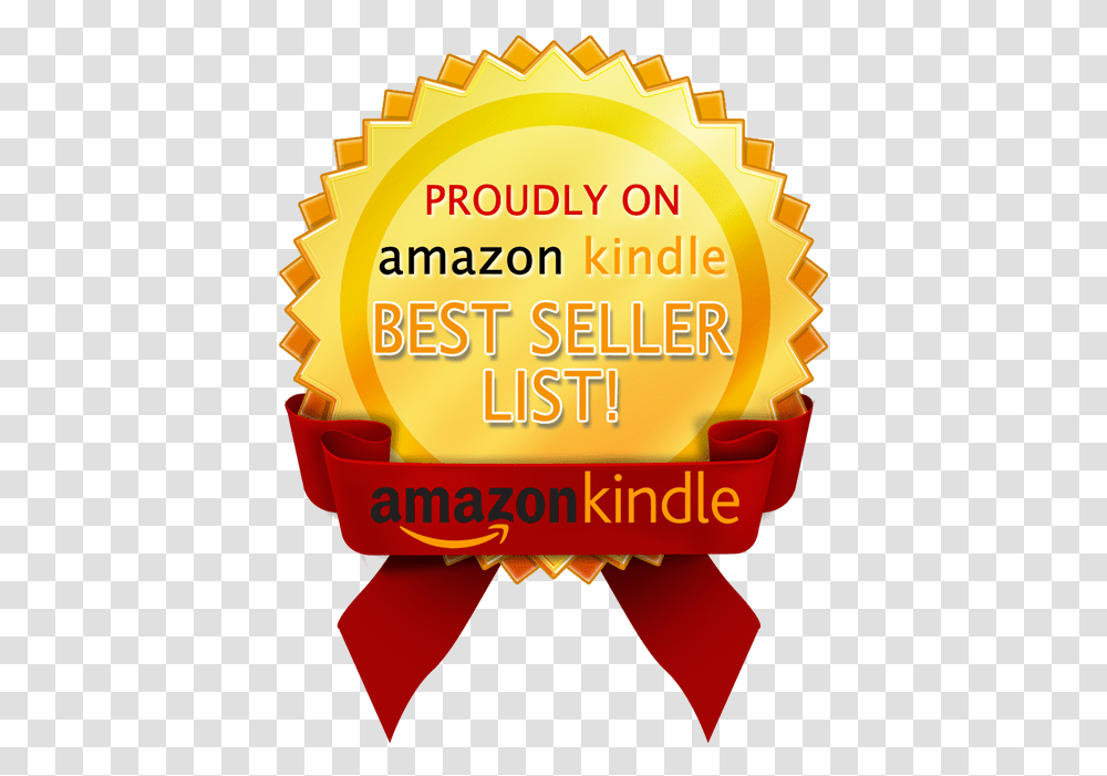 Kindle Best Seller Badge, Gold, Outdoors, Paper Transparent Png