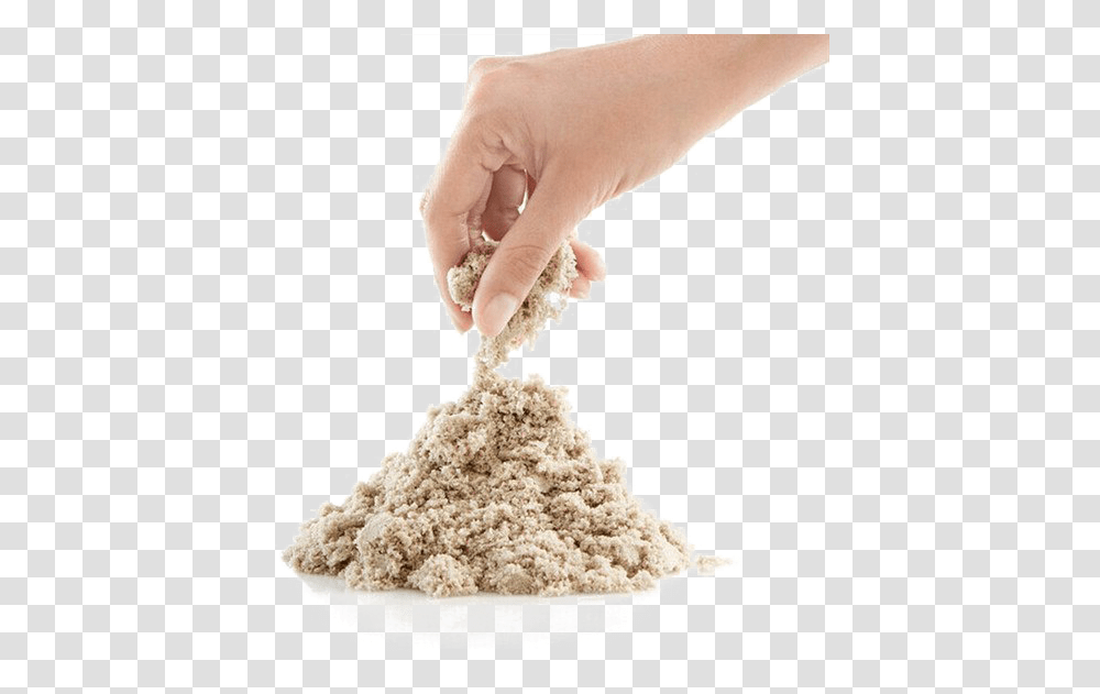 Kinetic Sand Background Image, Flour, Powder, Food, Person Transparent Png