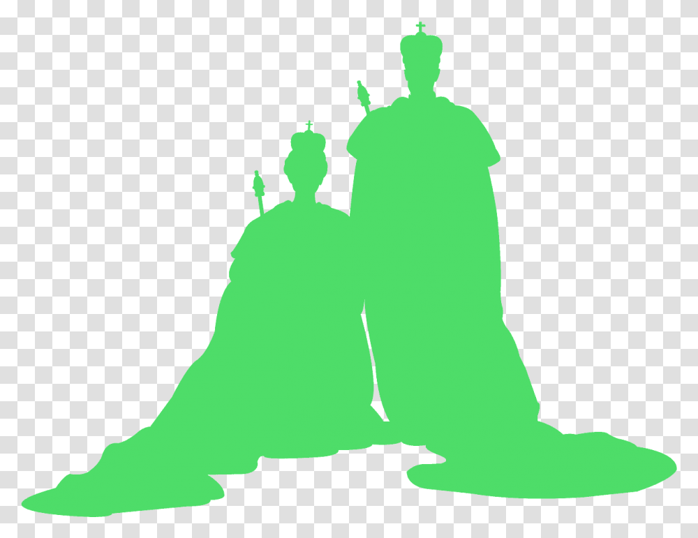 King And Queen King And Queen Silhouette, Person, Kneeling, Leisure Activities, Pedestrian Transparent Png