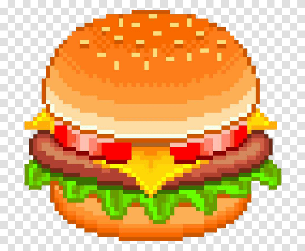 King Art Food Cheeseburger Fast Burger Hamburger Burger Pixel Art, Rug Transparent Png