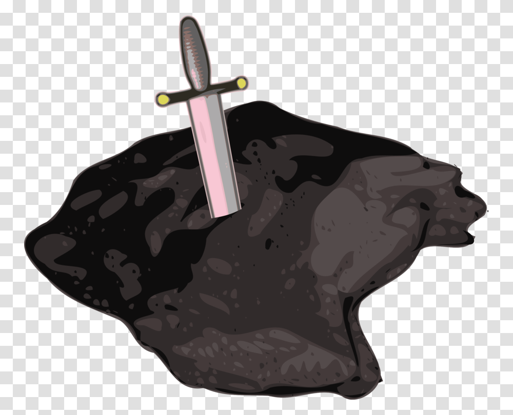 King Arthur Excalibur Sword Weapon Drawing, Blade, Weaponry, Knife, Rock Transparent Png