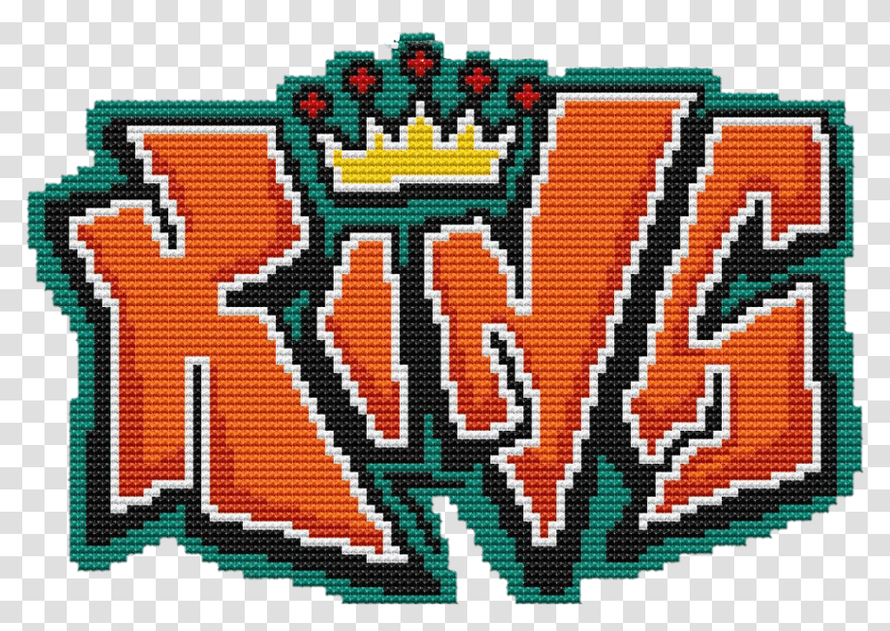 King Crown Colorful Graffiti Pins Word Cute Graffiti Cross Stitch Patterns, Rug, Embroidery Transparent Png