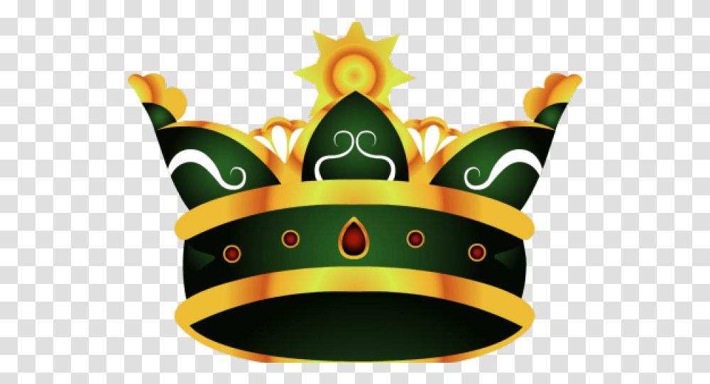 King Crown Green And Yellow Crown Download Original Crown Vector Free, Jewelry, Accessories, Accessory, Birthday Cake Transparent Png