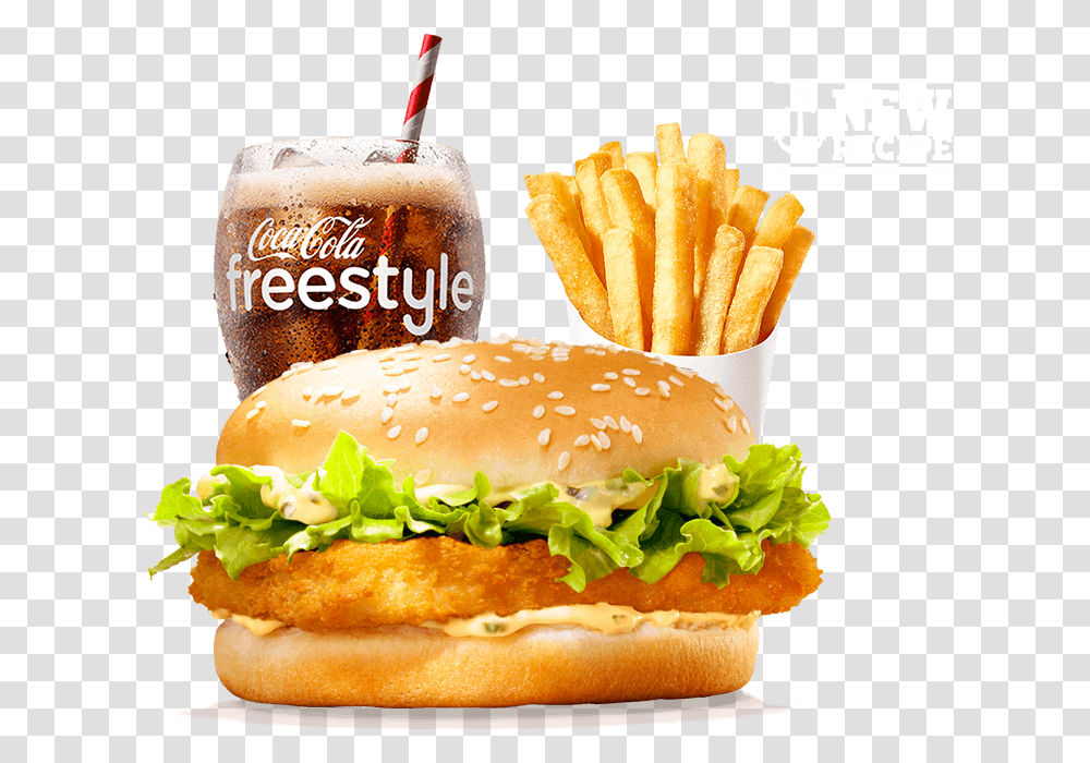 King Fish Burger King, Food, Fries Transparent Png