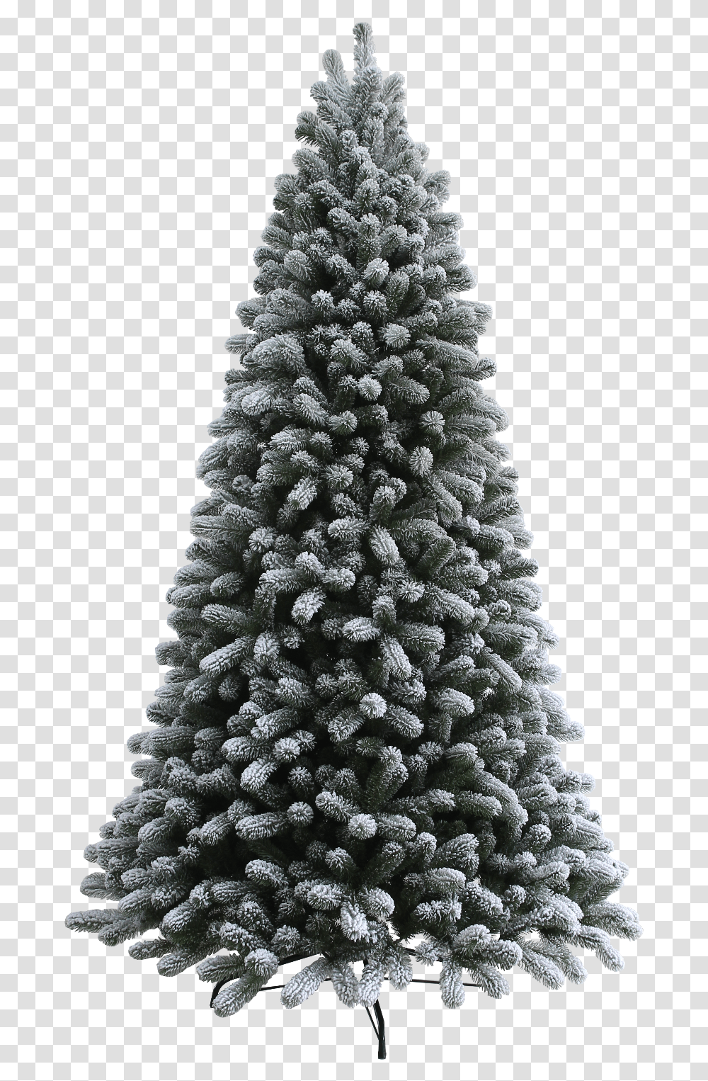 King Flock Quick Shape Artificial Christmas Tree With 1650 Warm White Led Lights, Plant, Ornament, Pine Transparent Png