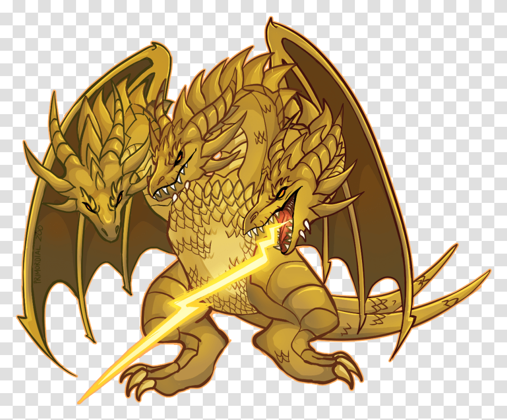 King Ghidorah Sticker Dragon, Emblem, Dinosaur, Reptile Transparent Png