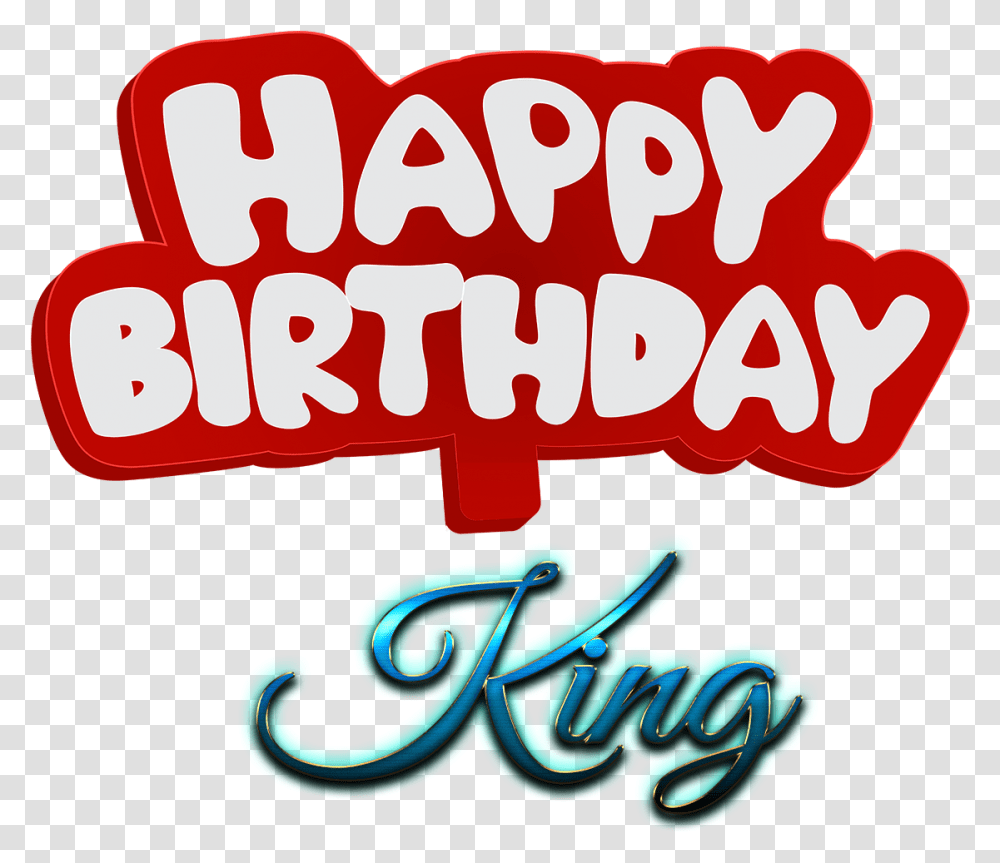 King Happy Birthday Name Logo Happy Birthday King, Label, Alphabet, Light Transparent Png