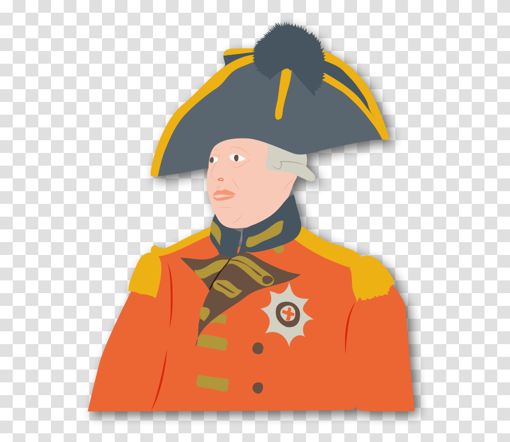 King Hat Cartoon King George Iii, Military Uniform, Person, Human, Officer Transparent Png
