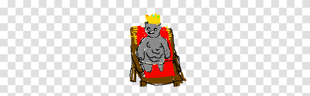 King Hippo On His Throne, Chair, Furniture, Snowman, Nature Transparent Png