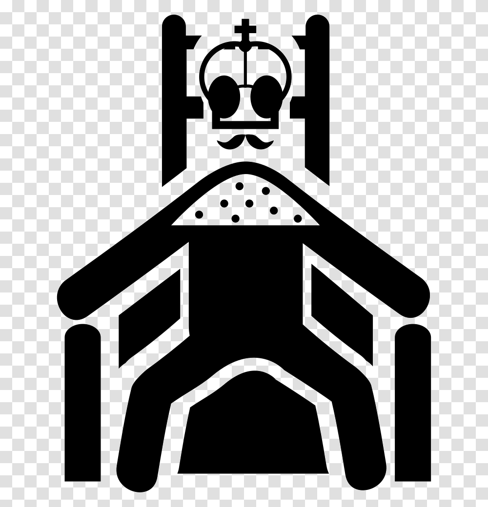 King In His Throne Symbol Of Absolute Monarchy, Stencil, Label, Silhouette Transparent Png
