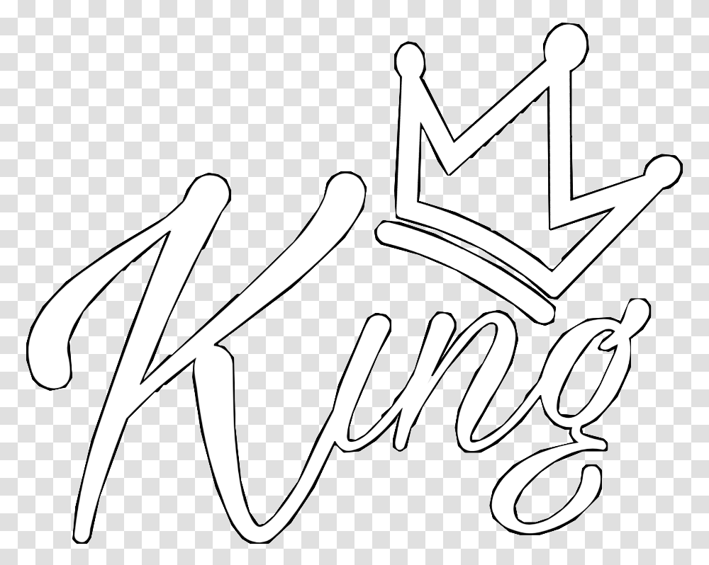 King King Crown Couronne Whitecrown Text Textking Fringe Hair Studio, Handwriting, Calligraphy, Label, Dynamite Transparent Png