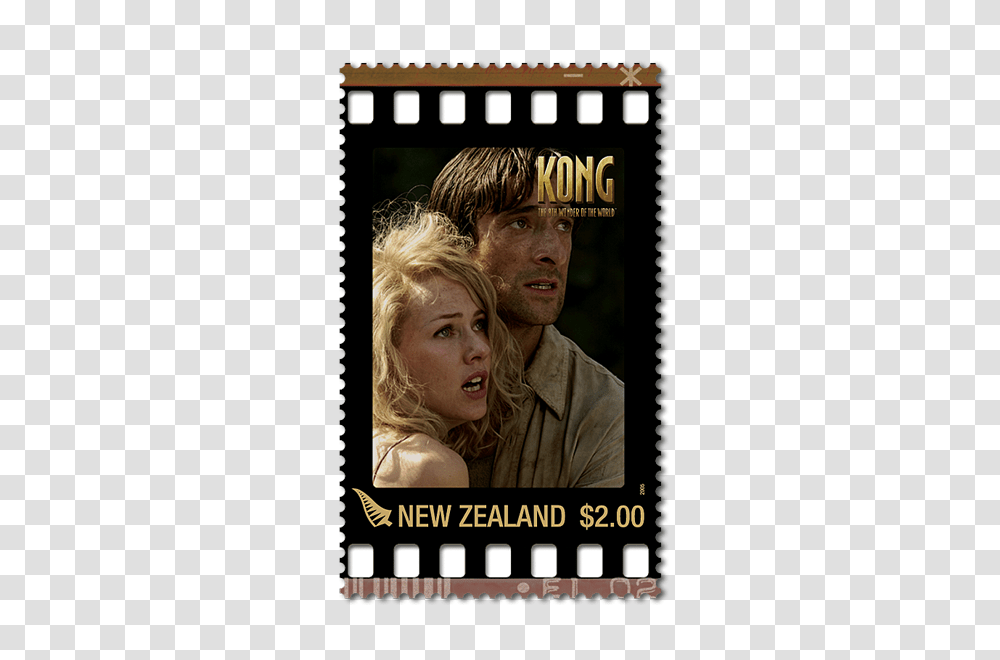 King Kong New Zealand Post Stamps, Person, Human, Advertisement, Poster Transparent Png