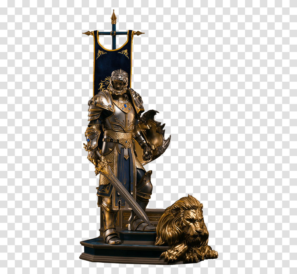 King Llane Warcraft, Bronze, Armor, Person, Human Transparent Png