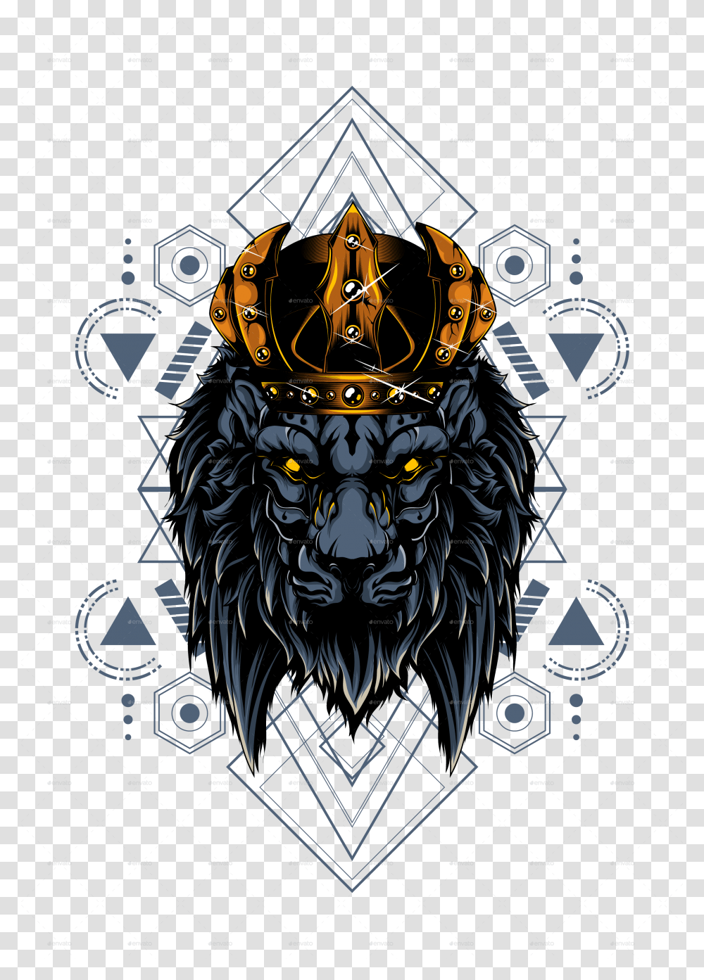 King Of Lion Sacred Geometry, Batman, Symbol, Art, Graphics Transparent Png