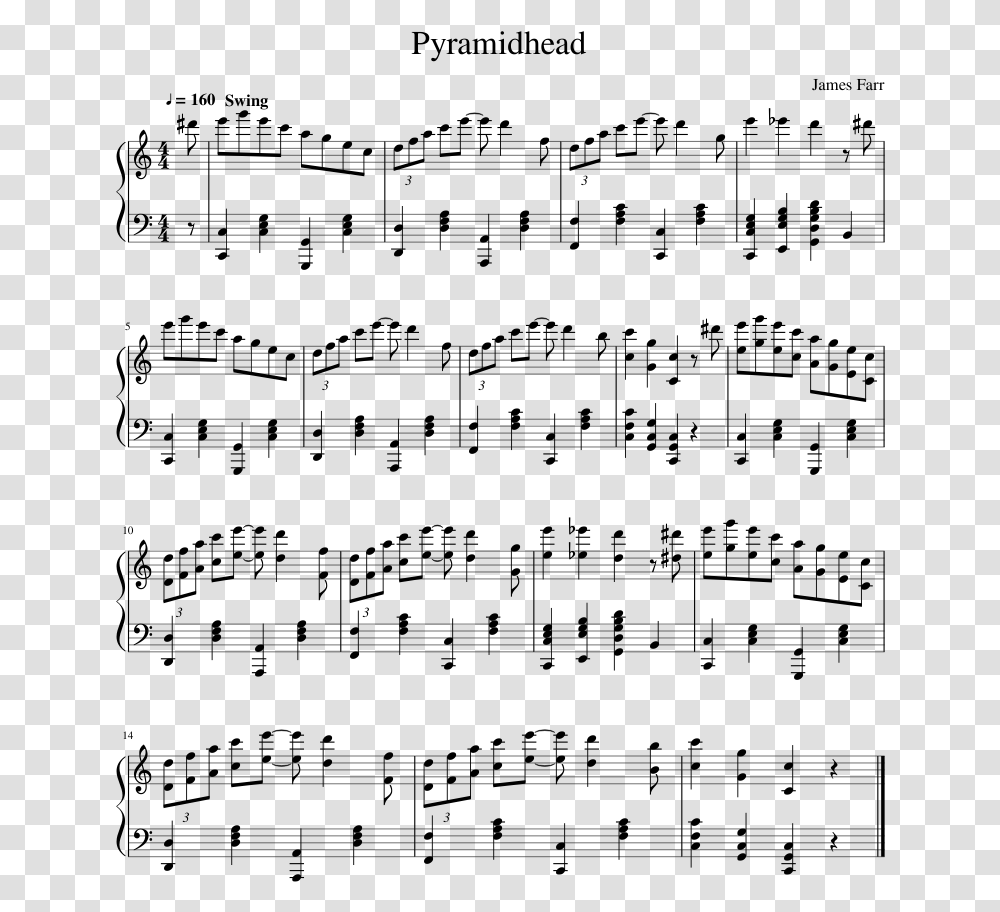 King Of The Clouds Sheet Music, Gray, World Of Warcraft Transparent Png