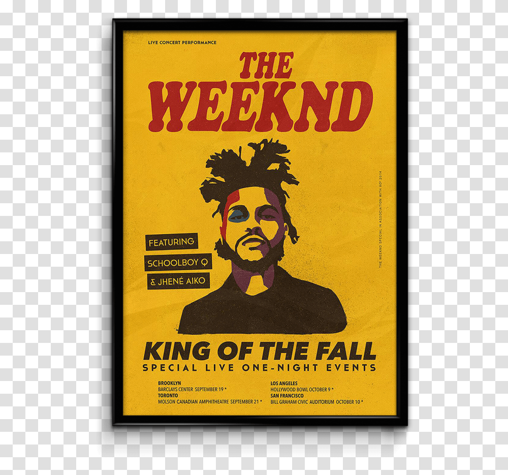 King Of The Fall The Weeknd, Poster, Advertisement, Flyer, Paper Transparent Png