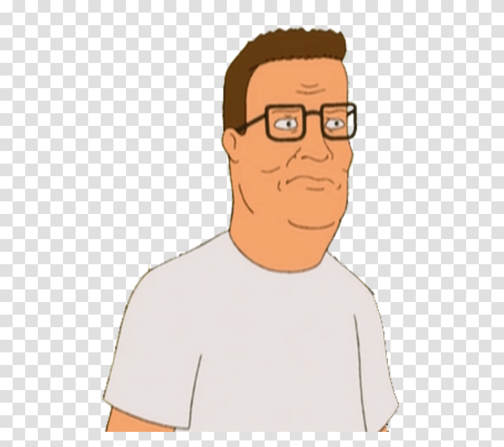 King Of The Hill Face Man Person Facial Expression Hank Hill Face, Apparel, Human, People Transparent Png