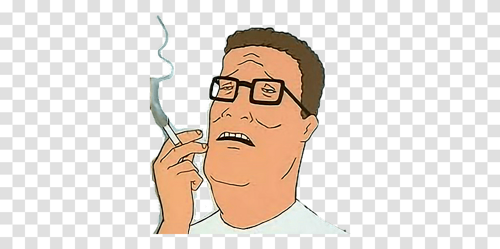 King Of The Hill Hank Sticker Hank Hill Smoking, Head, Face, Person, Jaw Transparent Png