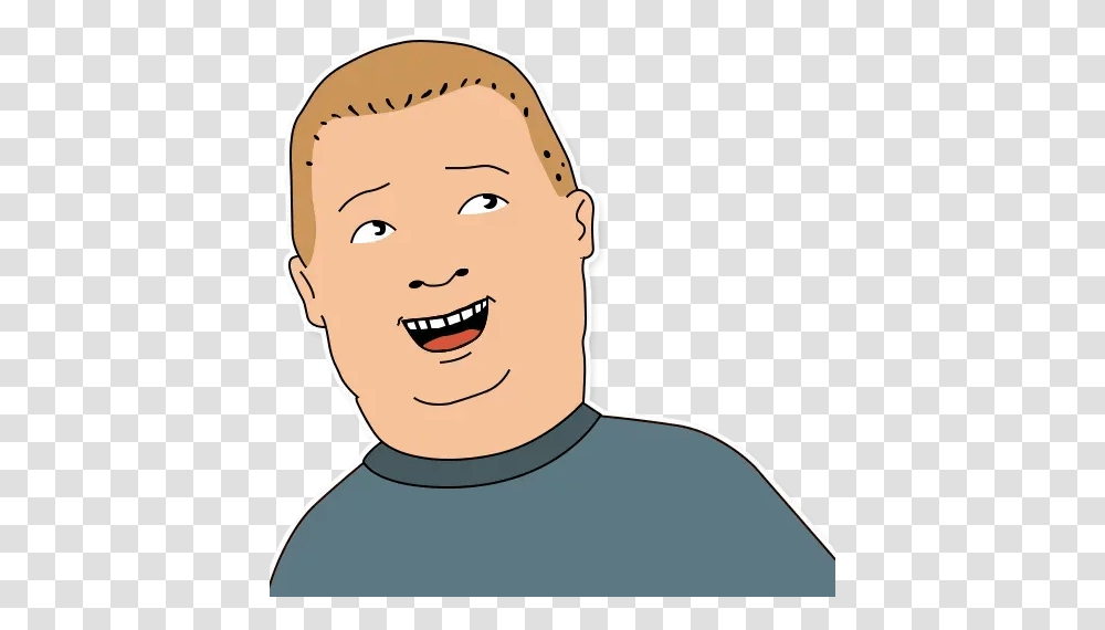 King Of The Hill Whatsapp Stickers Stickers Cloud Bobby Hill Sticker, Face, Smile, Clothing, Apparel Transparent Png
