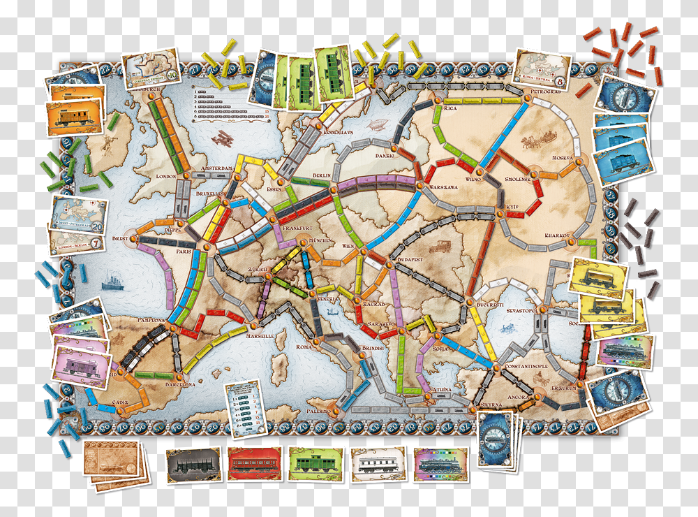 King Of The Kill Logo Full Size Download Board Game Ticket To Ride Europe, Map, Diagram, Plot, GPS Transparent Png