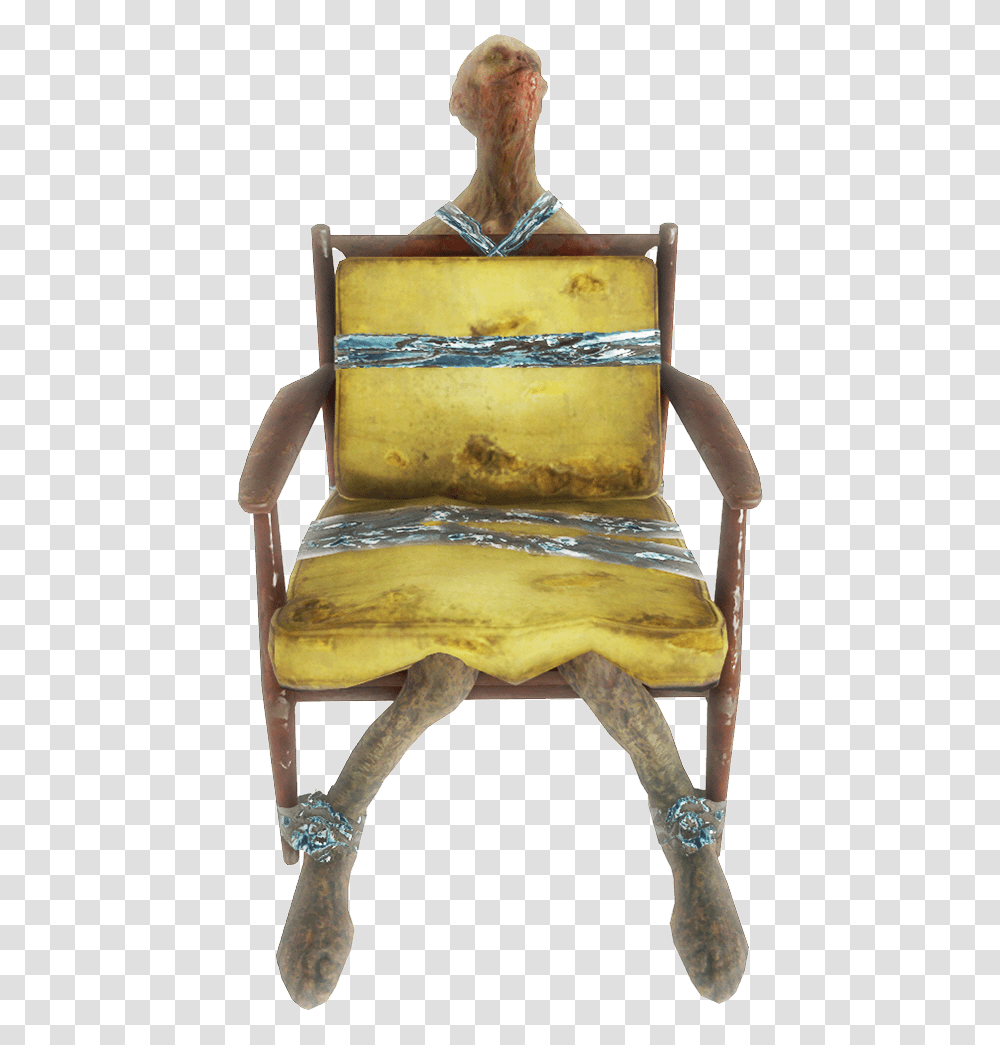 King On Throne Clipart Feral Ghoul Chair Fallout, Furniture, Armchair, Person, Human Transparent Png