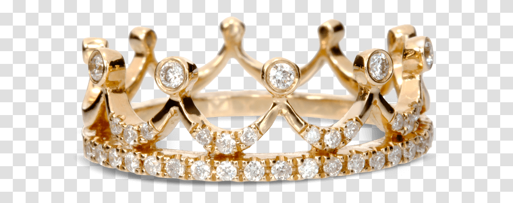 King Or Queen Crown Ring Yellow Gold Diamond Gold Queen Crown, Jewelry, Accessories, Accessory, Tiara Transparent Png