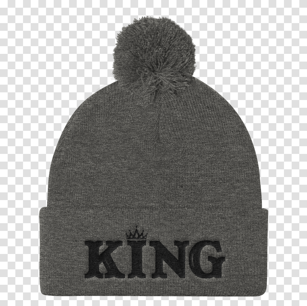King Pom Pom Knit Cap Beanie, Apparel, Hat, Hoodie Transparent Png